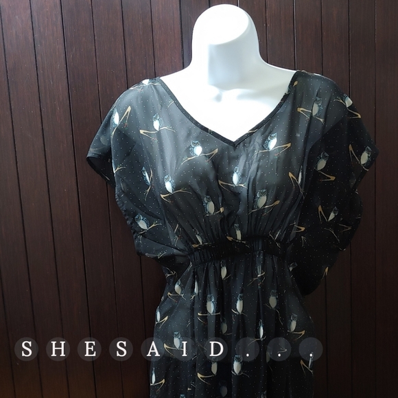 shesaid Tops - shesaid..., XS, Owl Blouse